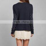 Lady Winter Knitting Wear O-neck Jacquard Christmas Sweater Pullover thumbnail-4