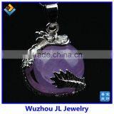 New Design Coming!! Crazy Sales Women Natural Triangle Amethyst Pendants thumbnail-1