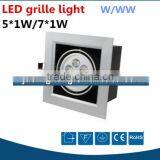 Competitive Price Recessed Led Ceiling Lamp 7x1W Downlight, 7W Led Grille Spotlight China Supplier 5x1W 5W
