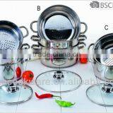 304 Stainless Steel Steamer Series With Hollow Hanlde for Induction