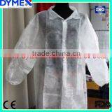 Disposable White Waterproof Lab Coat With Snaps thumbnail-4