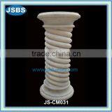 White Marble Twisted Column Pedestal