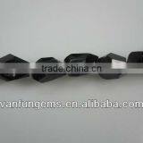 Black Tourmaline Faceted Tumble Stone thumbnail-1