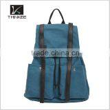 New Model Hot Selling Blue Teens Drawstring Canvas Backpack Bags