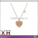 Rose Goldplated Silver My Sister My Friend Heart Charm Pendant Necklace thumbnail-1