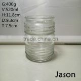 500ml circle shape glass honey jars
