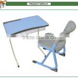 New Design Wood Color School Desk and Bench thumbnail-1