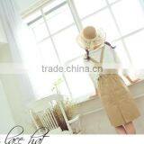 Custom Wholesale Handmade Fashion Floppy Wide Brim Straw Hats With Lace thumbnail-2