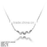 NZA2-020 925 Sterling Silver Necklace Leaf Necklace with AAA CZ Stones 2016 Fashion Design Choker Statement Necklace