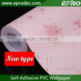 Environmental pink sweet love wallpaper sticker for home decoration