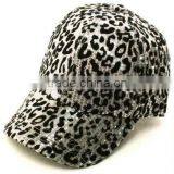 Velvety Leopard Animal Print Sequins Baseball Cap thumbnail-1