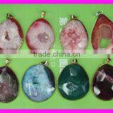 GZKJL-CT0007 Wholesale Crystal Quartz, Unique Agete Stone ,druzy Agate Gold Beads Gemstone Bead thumbnail-2