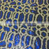 Snake Embroidered 3mm Sequin Fabric Leopard thumbnail-5