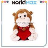 China Made Graceful Heart Monkey Promotional Baby Plush Toy thumbnail-4