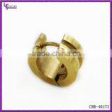 Gold Plated Stainless Steel Segment Cartilage Self Piercing Bulk Hoop Earrings thumbnail-1