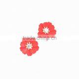 Sweetheart Big Faux Flower Earrings Anti Allergic Stud Earring For Women thumbnail-1