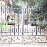 2016 new design metal outdoor gate design, iron craft gate, forged steel iron gate grill designs