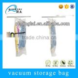 Compressed 75% space air lock hanging vacuum compression bag