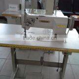 Flat Bed Double Needle Extra Heavy Duty Leather Sewing Machine Compound Feed thumbnail-2