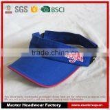 100% Cotton Fabric Sun Visor With Embroidery