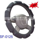 Winter hot design PU+Leather steering wheel cover suede steering wheel cover