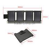 Solar Battery Charger 14W Portable USB Solar Energy Panel Power Bank thumbnail-3