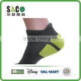 Fluorescence Green Free Terry Grey Low Cuff 4F Cotton Sports Socks thumbnail-3