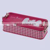Fashion Student Stationery Items Rectangular With Lock Metal Pen Case Wholesale