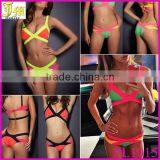 Wholesale 2015 New Sexy Women Bandage Strappy Bikini Set Mature Women Swimwear Push-up Padded Swimsuit thumbnail-1
