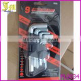 9 pieces special stainless steel hex key wrench spanner