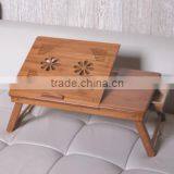 Portable Bamboo Folding Laptop Table Desk Stand Tray thumbnail-1