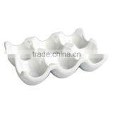 Egg Crate - White Porcelain Six Egg Decorative Crate thumbnail-1