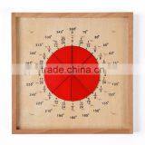 Wooden Math Toy Montessori Circular Math Fraction Division Teaching Aids thumbnail-4