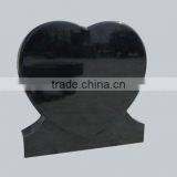 Shanxi Black Stone Grave Decorations,headstones for Graves,granite Heart Shape Tombstone thumbnail-1