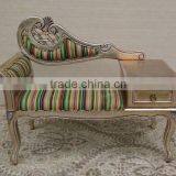 BISINI Unique Design Sofa Chair, Solid Wood With Fabric Leisure Chair With Telephone Table (BF01-X1180) thumbnail-3