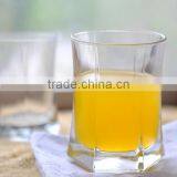 High transparent drinking glass cup with fancy design
