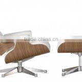 Cheap Lounge Chair With Ottoman Cowhide Leather Bentwood Frame thumbnail-2