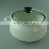 Cheap Ivory White Ceramic Soup Tureen With Glass Lid thumbnail-1