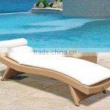Beach Wicker Sun Lounger Garden Furniture Poolside Lounge Chair thumbnail-2
