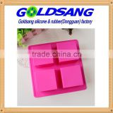 4 square silicone handmake soap mold &cake mold