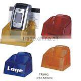 Plastic Custom Logo 2 in 1 Name Card Holder and Mobile Phone Stand thumbnail-1