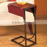 Metal and Wood Flip Top Tray Sofa Table thumbnail-1