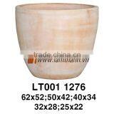 East Asia Egg Shaped Classic White Wash Flower Pot thumbnail-1