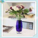 Blue Cylinder Glass Vase for Home Decoration thumbnail-1