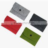 Eco Friendly Personalized Grey Felt Card Holder for Available thumbnail-3