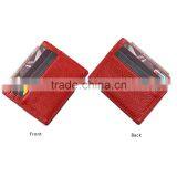 OEM Design Genuine Leather Exhibition ID Card Bifold Holder thumbnail-5