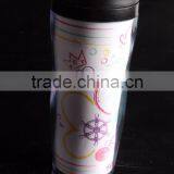 Plastic Double Wall Travel Custom Coffee Mug thumbnail-4