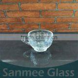 Fashionable Embossed Glass Tea Cup thumbnail-1