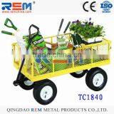 TOOL CART TC1840 GARDEN TOOL CART FOUR PNEUMATIC WHEEL METAL PAN GALVANIZED WHEEL RIM