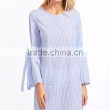 New Arrival 2017 Fashion Striped Long Sleeve Comfortable Cotton Fitted Casual Shirt Dress thumbnail-5